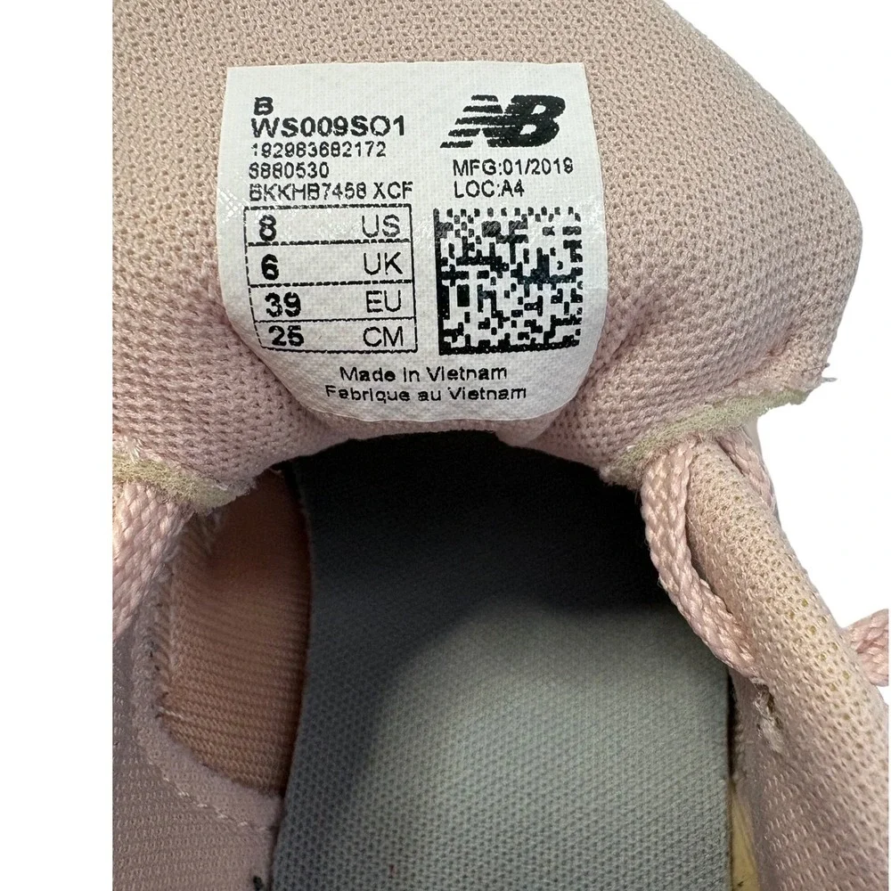 New Balance 009 Women Sneakers Pink Grey Mesh LowTop Lifestyle Shoes WS009SC1